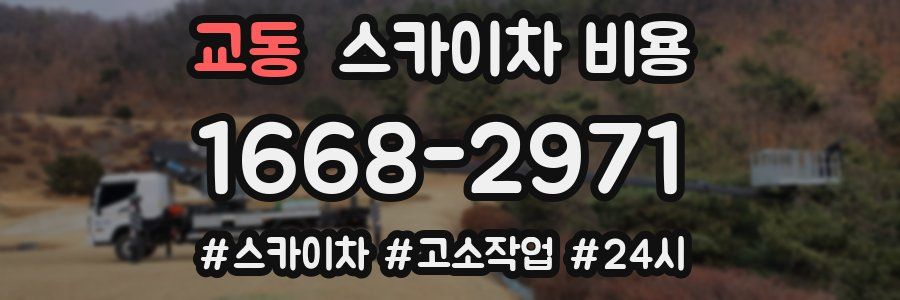 교동 스카이차 비용