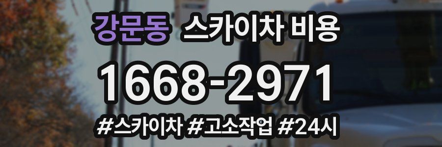 강문동 스카이차 비용