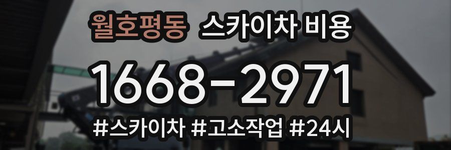 월호평동 스카이차 비용