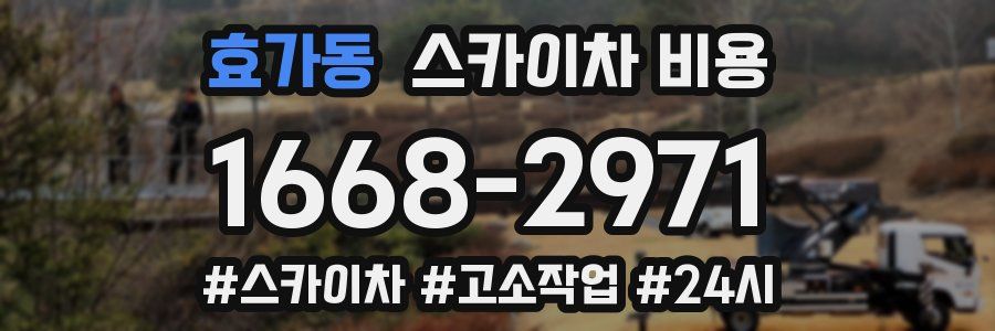 효가동 스카이차 비용