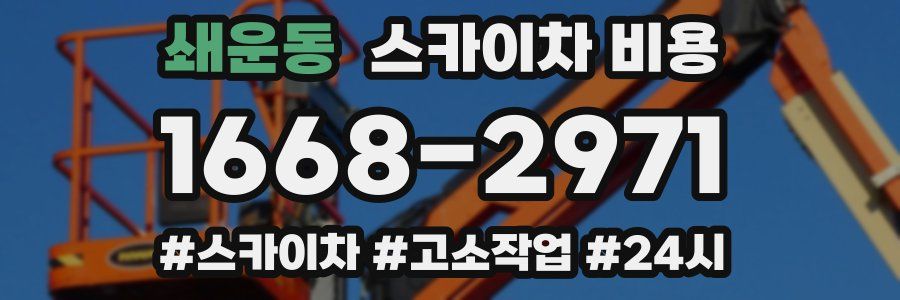 쇄운동 스카이차 비용