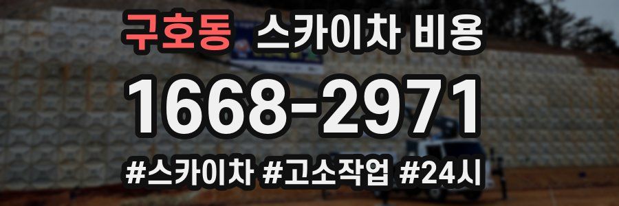 구호동 스카이차 비용