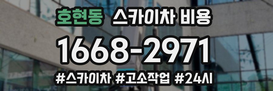 호현동 스카이차 비용