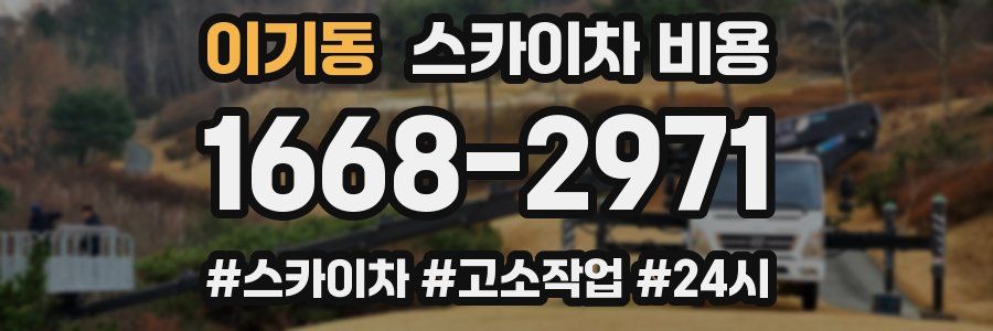 이기동 스카이차 비용