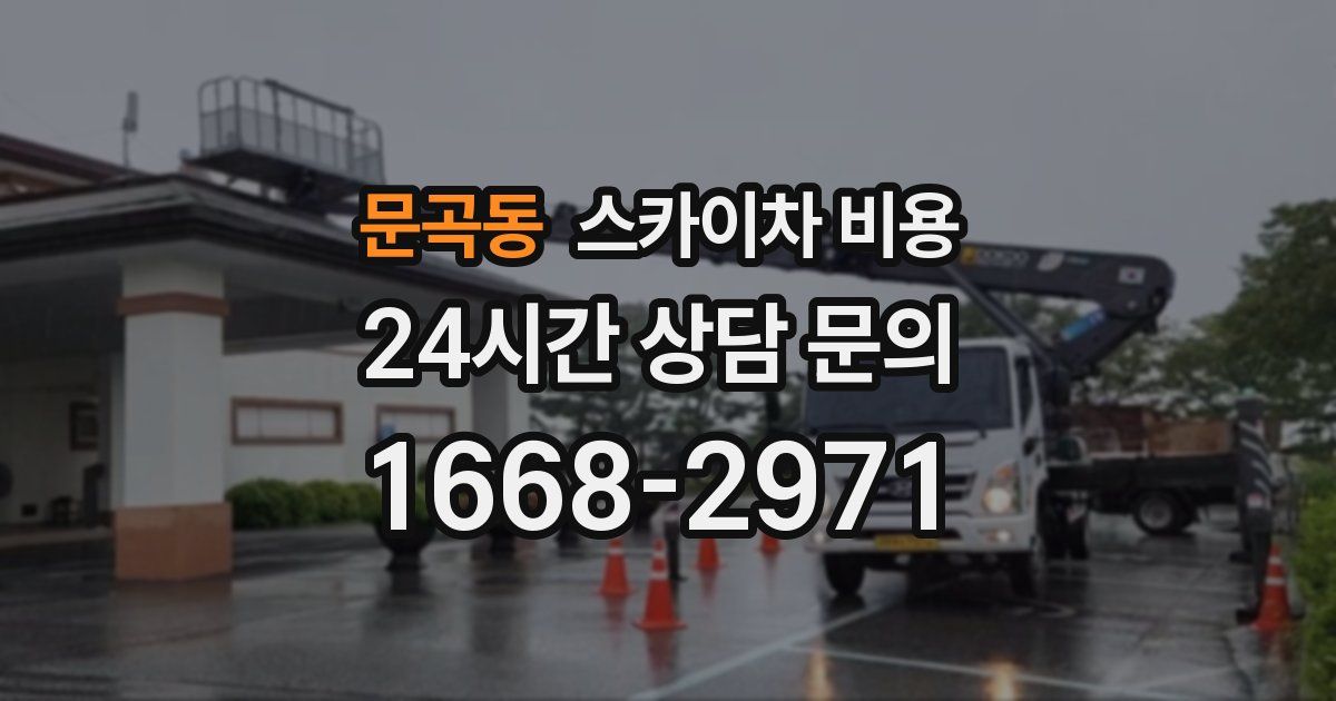 문곡동 스카이차 비용