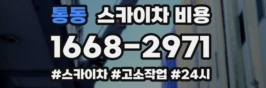 통동 스카이차 비용