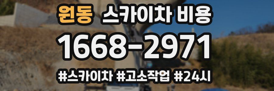 원동 스카이차 비용