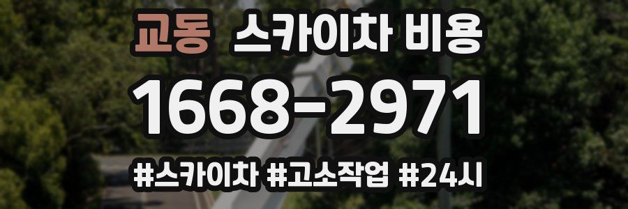 교동 스카이차 비용