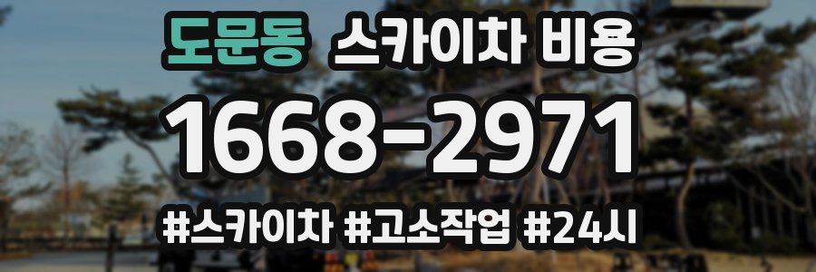 도문동 스카이차 비용