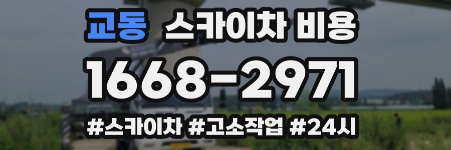 교동 스카이차 비용