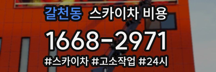 갈천동 스카이차 비용