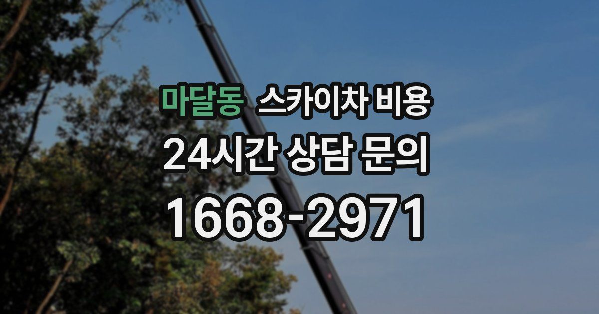 마달동 스카이차 비용