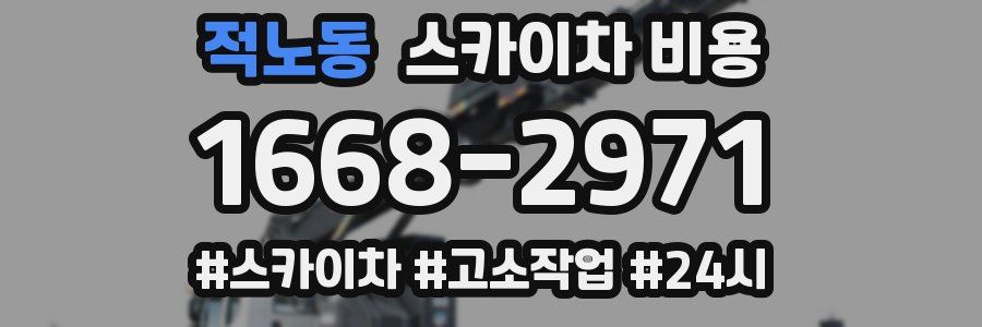 적노동 스카이차 비용