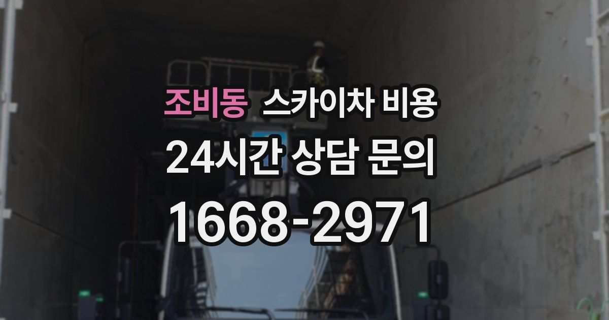 조비동 스카이차 비용