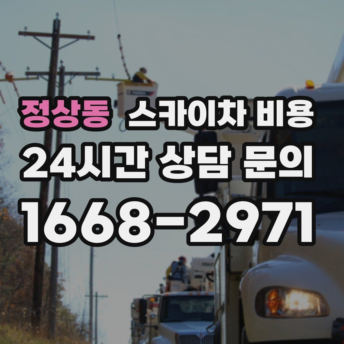 정상동 스카이차 비용