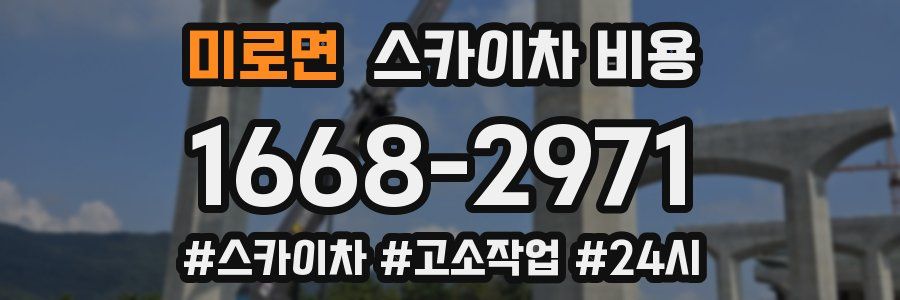 미로면 스카이차 비용