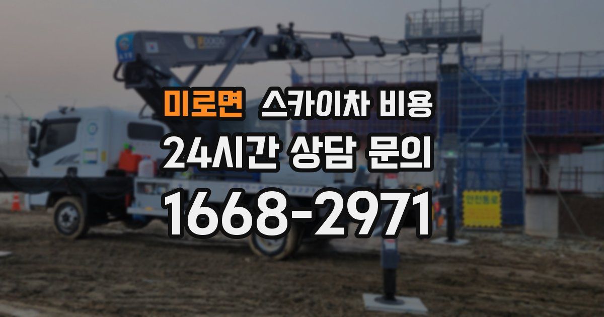 미로면 스카이차 비용