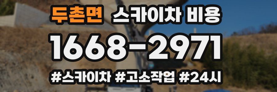 두촌면 스카이차 비용