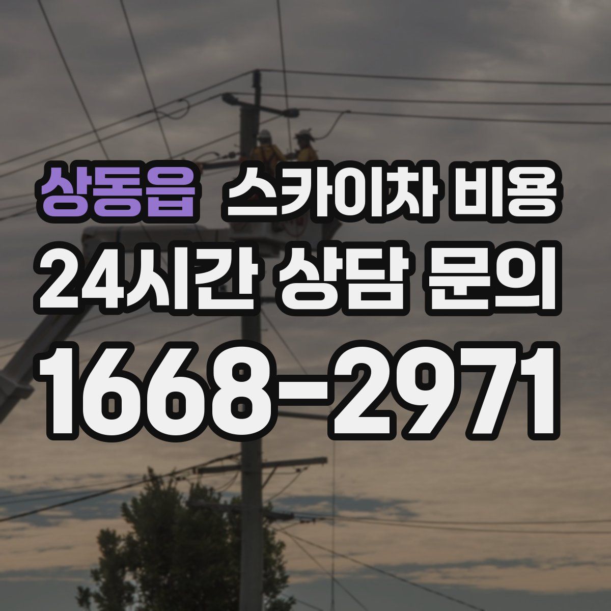 상동읍 스카이차 비용