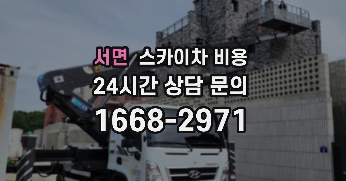 서면 스카이차 비용