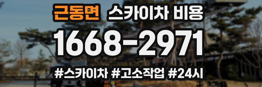 근동면 스카이차 비용