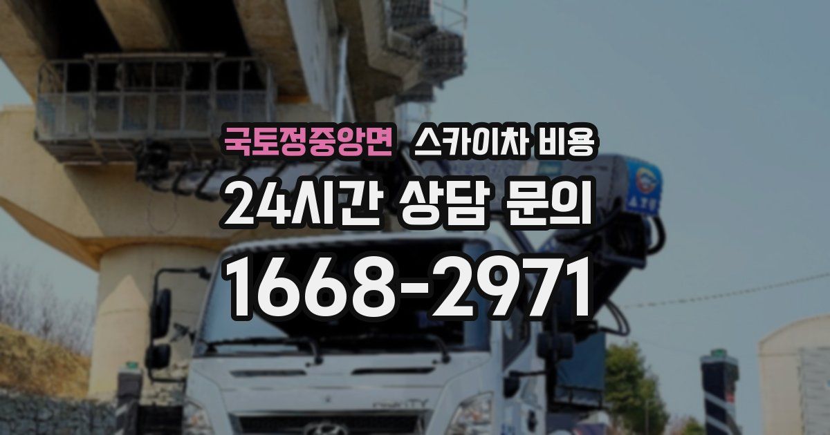 국토정중앙면 스카이차 비용