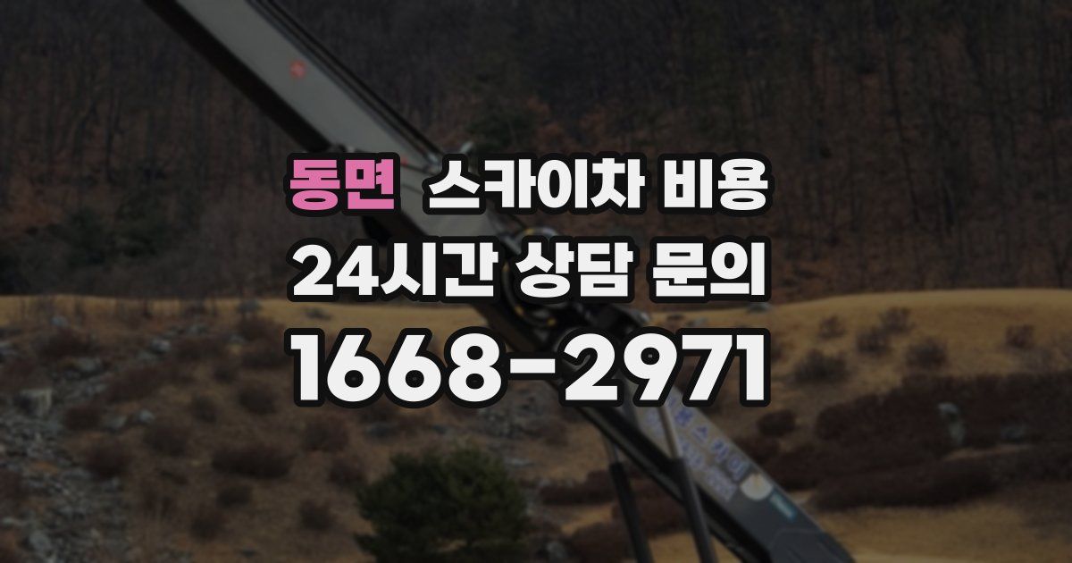 동면 스카이차 비용