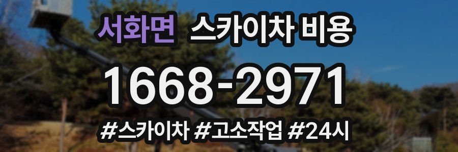 서화면 스카이차 비용