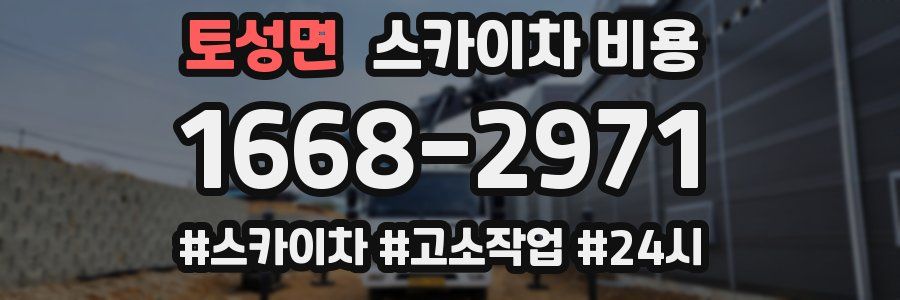 토성면 스카이차 비용