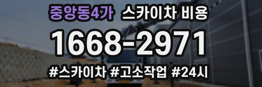 중앙동4가 스카이차 비용