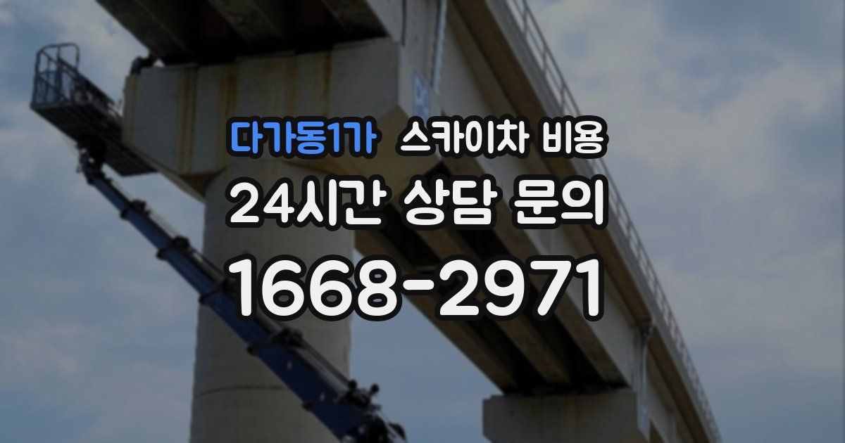 다가동1가 스카이차 비용