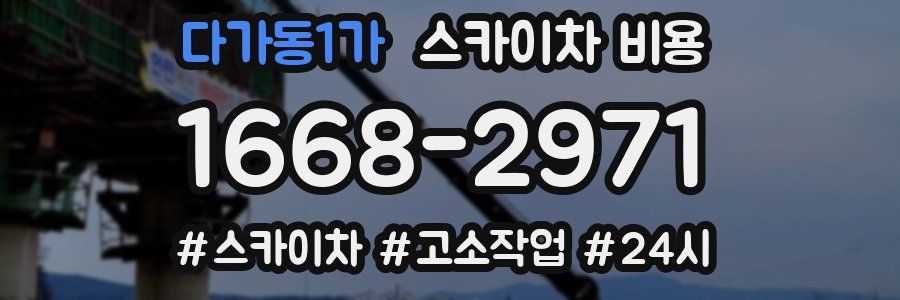 다가동1가 스카이차 비용