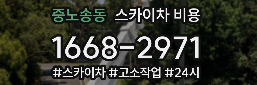 중노송동 스카이차 비용