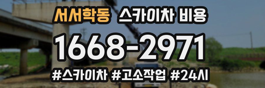 서서학동 스카이차 비용