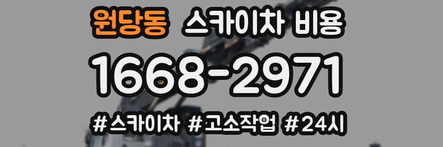 원당동 스카이차 비용