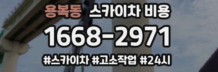 용복동 스카이차 비용