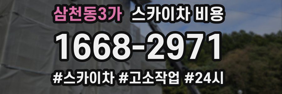 삼천동3가 스카이차 비용