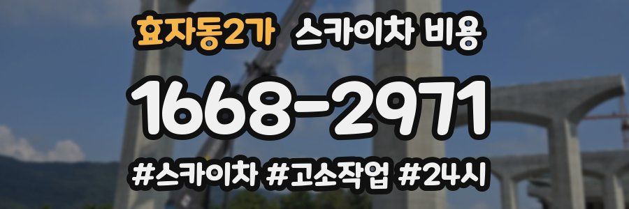 효자동2가 스카이차 비용