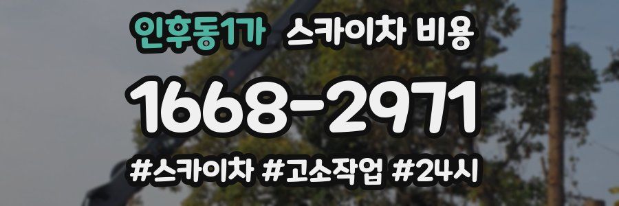 인후동1가 스카이차 비용