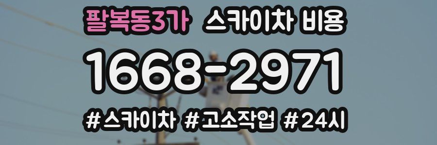 팔복동3가 스카이차 비용