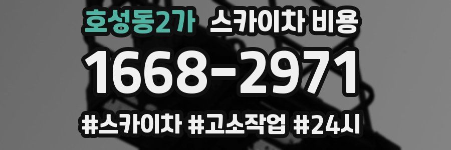 호성동2가 스카이차 비용