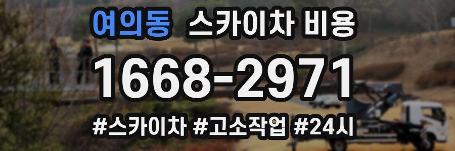 여의동 스카이차 비용