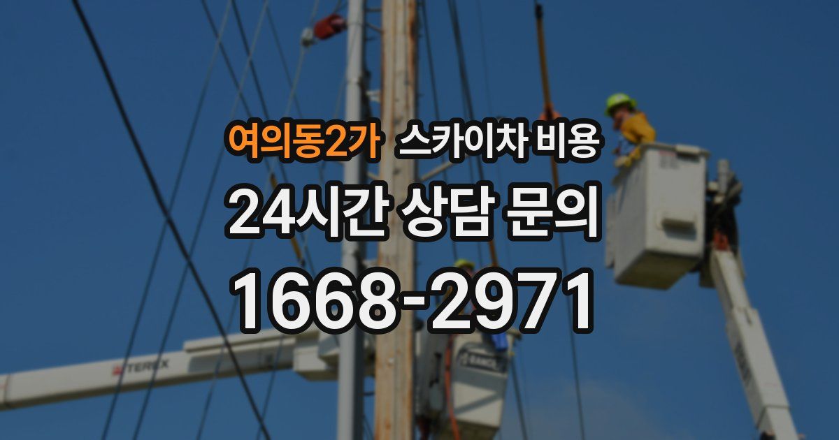 여의동2가 스카이차 비용