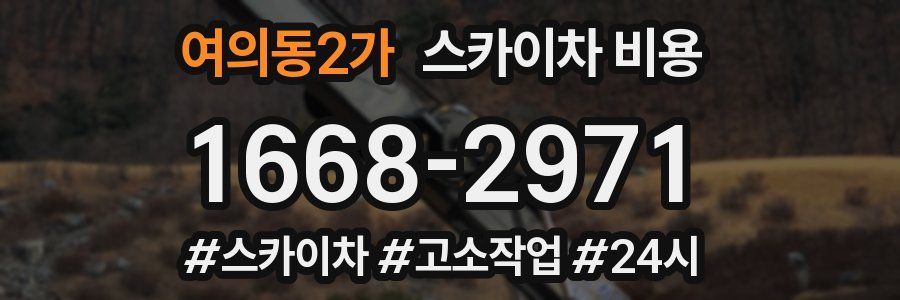 여의동2가 스카이차 비용