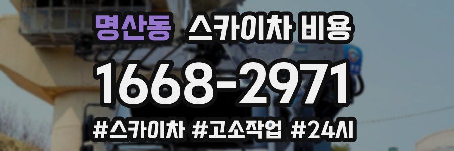 명산동 스카이차 비용