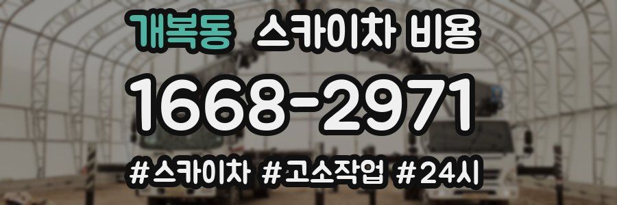 개복동 스카이차 비용