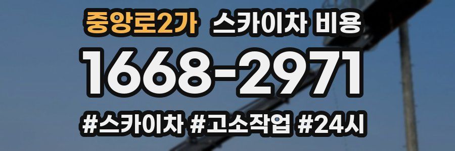중앙로2가 스카이차 비용