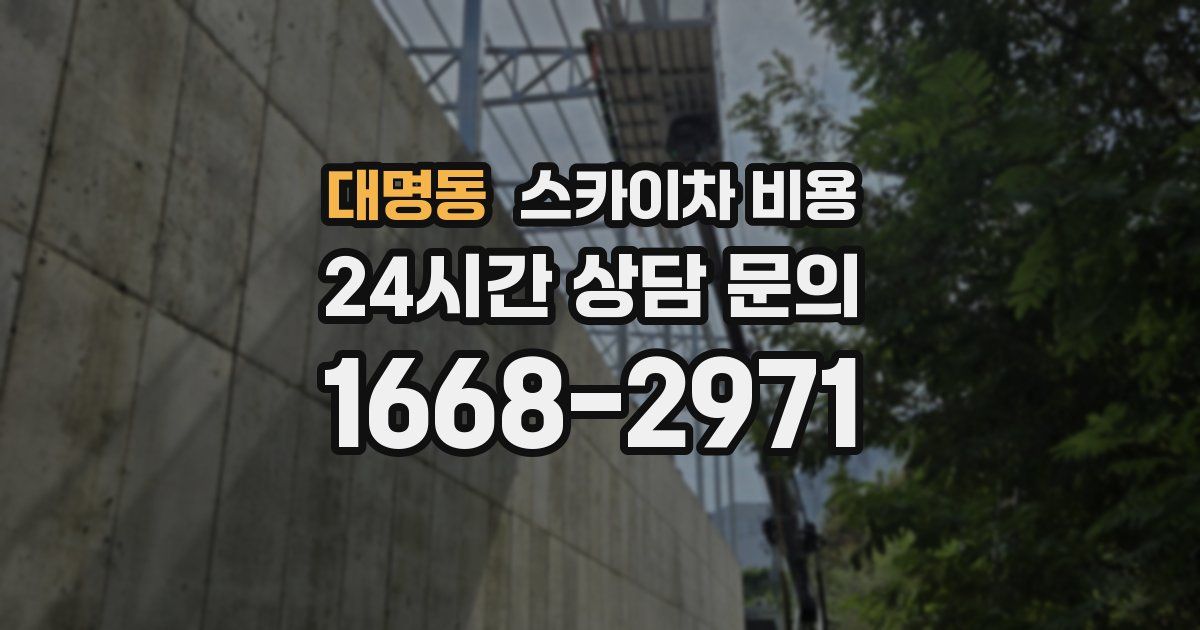 대명동 스카이차 비용