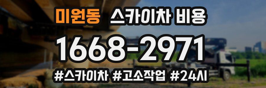 미원동 스카이차 비용