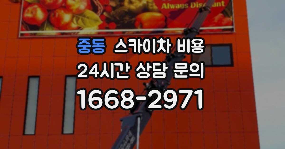 중동 스카이차 비용